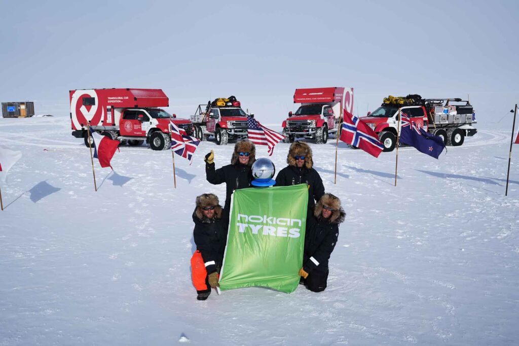 As extreme as it gets – Arctic Trucks relies on Nokian Tyres Hakkapeliitta 44 tires on its vehicles when crossing Antarctica with the Transglobal Car Expedition team